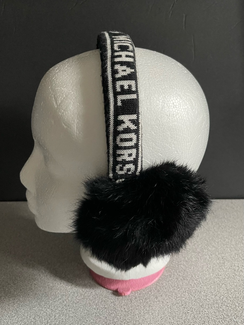 Michael Kors Black Faux Fur Ear Warmers - Picture 2 of 7
